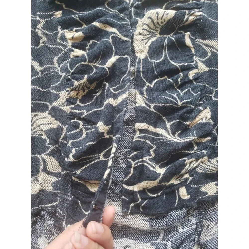 Free People Blouse cardigan size S ruffle sleeve boho sheer mesh